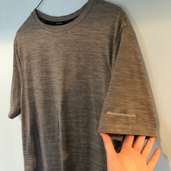 Russell dri-power 360 size large training fit gray short sleeve tee shirt - Picture 10 of 11